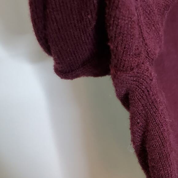 BP. by Nordstrom Lightweight Burgundy Red Woven Casual Oversized Sweater Small - Picture 5 of 9